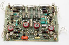 This circuit board has many low value, bulky components, but the traces are gold